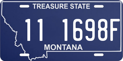 MT license plate 111698F