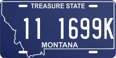 MT license plate 111699K