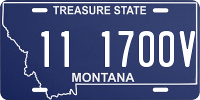 MT license plate 111700V