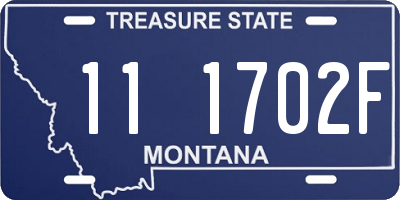 MT license plate 111702F