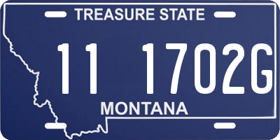 MT license plate 111702G