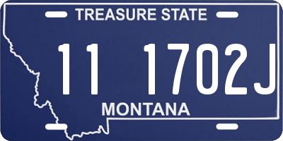 MT license plate 111702J