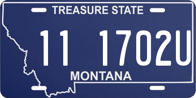 MT license plate 111702U