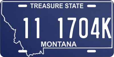 MT license plate 111704K