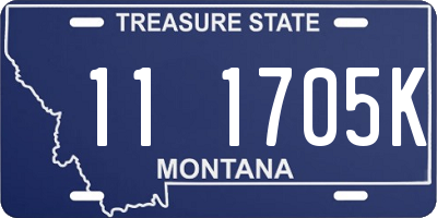 MT license plate 111705K