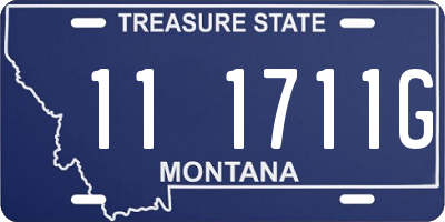 MT license plate 111711G