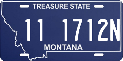 MT license plate 111712N