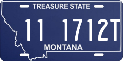 MT license plate 111712T