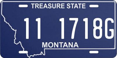 MT license plate 111718G
