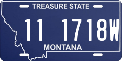 MT license plate 111718W