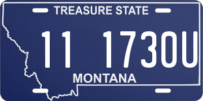 MT license plate 111730U