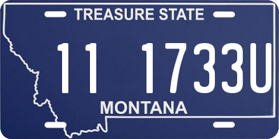 MT license plate 111733U