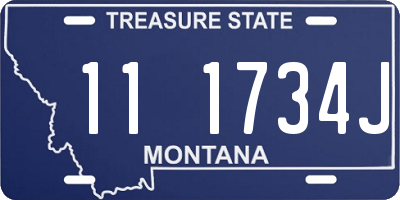 MT license plate 111734J