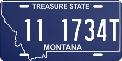 MT license plate 111734T