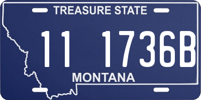 MT license plate 111736B