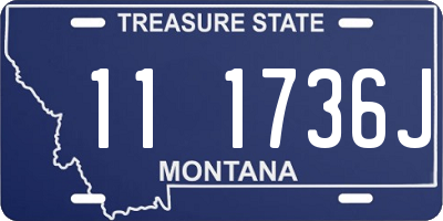 MT license plate 111736J