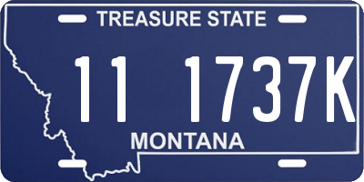 MT license plate 111737K