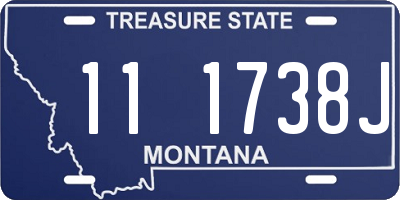 MT license plate 111738J
