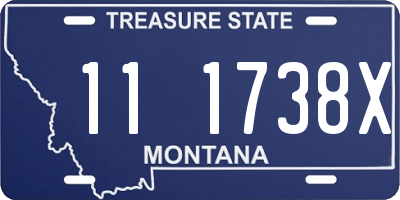 MT license plate 111738X