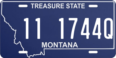 MT license plate 111744Q