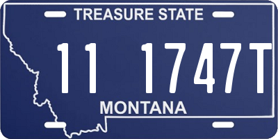 MT license plate 111747T