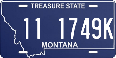 MT license plate 111749K