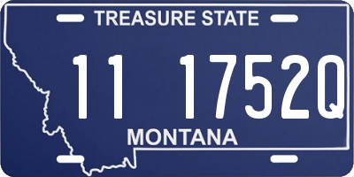 MT license plate 111752Q