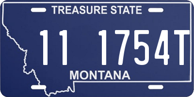 MT license plate 111754T