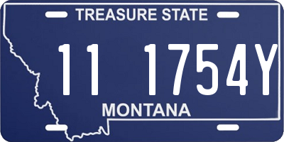 MT license plate 111754Y