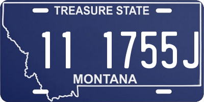MT license plate 111755J