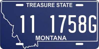 MT license plate 111758G