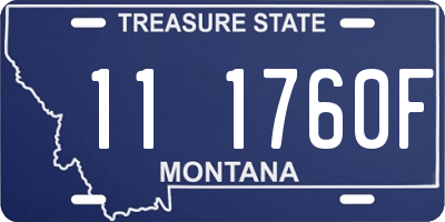MT license plate 111760F