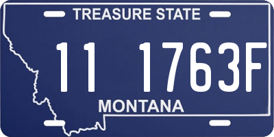 MT license plate 111763F