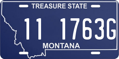 MT license plate 111763G