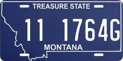 MT license plate 111764G