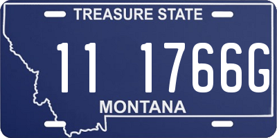 MT license plate 111766G