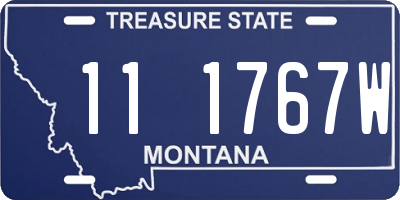 MT license plate 111767W