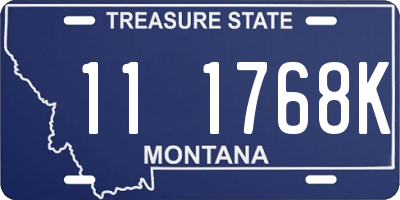 MT license plate 111768K