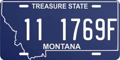 MT license plate 111769F