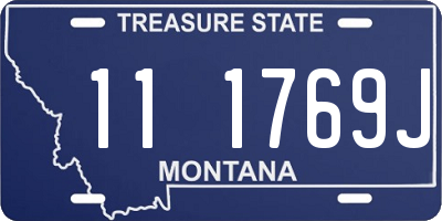 MT license plate 111769J