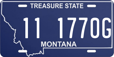 MT license plate 111770G