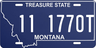 MT license plate 111770T