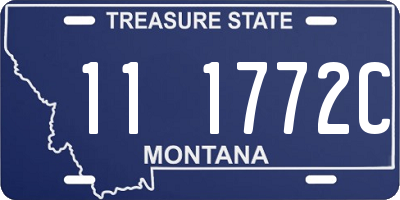 MT license plate 111772C