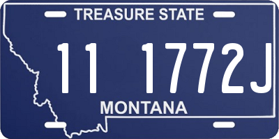 MT license plate 111772J