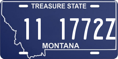MT license plate 111772Z