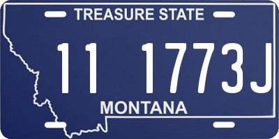 MT license plate 111773J