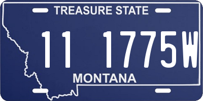 MT license plate 111775W