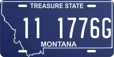 MT license plate 111776G