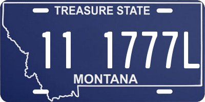 MT license plate 111777L