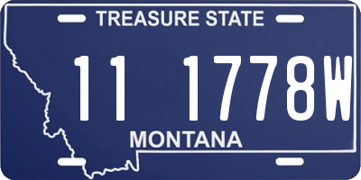 MT license plate 111778W